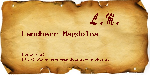 Landherr Magdolna névjegykártya